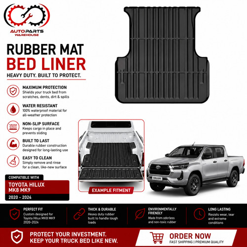Truck bed mat liner black - truck,